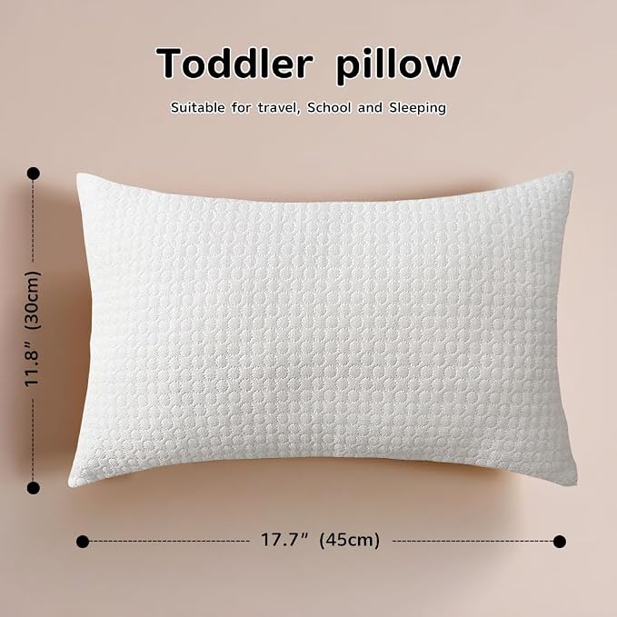 Toddler Pillow for 2-5 Year Olds, Organic Cotton Toddler Crib Pillow - Image 6
