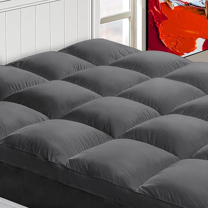 Mattress Topper Twin for Back Pain, Extra Thick Mattress Pad Cover, Plush by CHOPINMOON