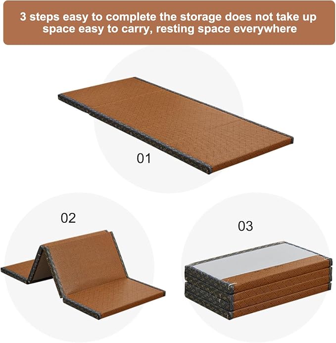 Japanese Traditional Tatami Mattress, Coconut Coir Tatami Mat, Foldable - Image 4