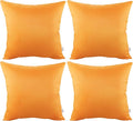 Thmyo 4-Pack 100% Cotton Comfortable Solid Decorative Throw Pillow Cases Square by Thmyo