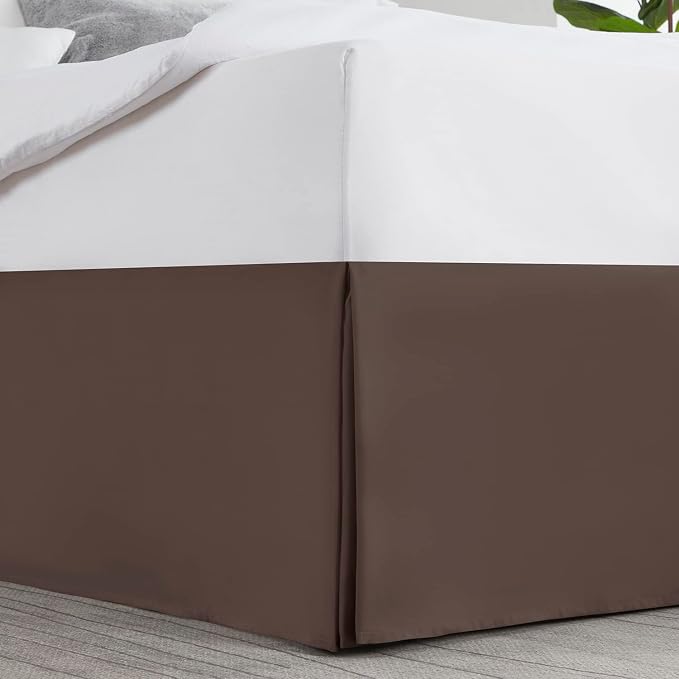 Nestl Dark Brown Bed Skirt Cal King Size - Image 2