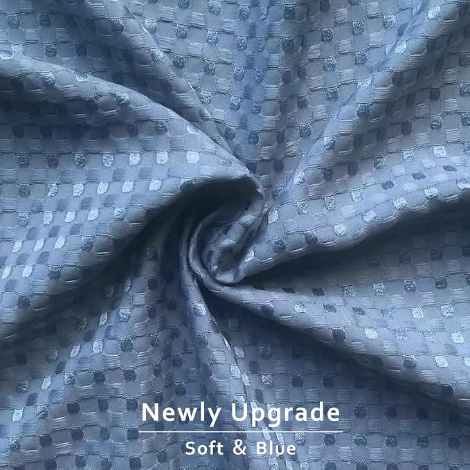 MIYE Pleated Waffle Weave Bed Skirt, Tailored Dust Ruffle 16 Inch Drop Easy Fit - Image 2
