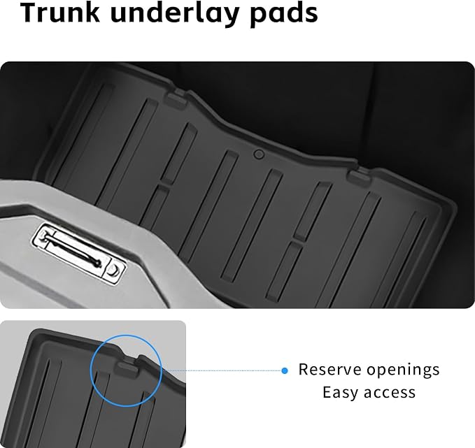3Pcs for Tesla Cybertruck Trunk Mats Accessories 2024 2025 Custom Fit All - Image 4