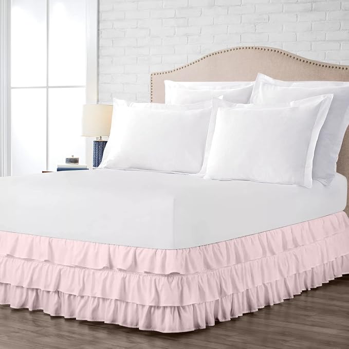 Multi-Ruffle Bed Skirt, Soft Multi Elastic Dust Ruffles - Image 4