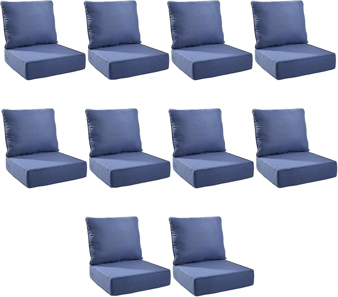 Outdoor Cushion Set for Furniture Patio Furniture, UV Resistant, Water Resistant by PLANNTONNEO