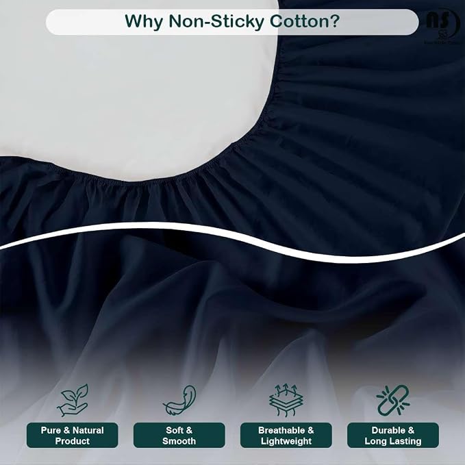 NON Sticky cotton Full Size Sleeper Sofa Sheets, 4 Piece Egyptian Cotton Bed - Image 4