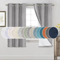 PrinceDeco 100% Blackout Curtains 64 inch Long 2 Panels, Light Grey by PrinceDeco