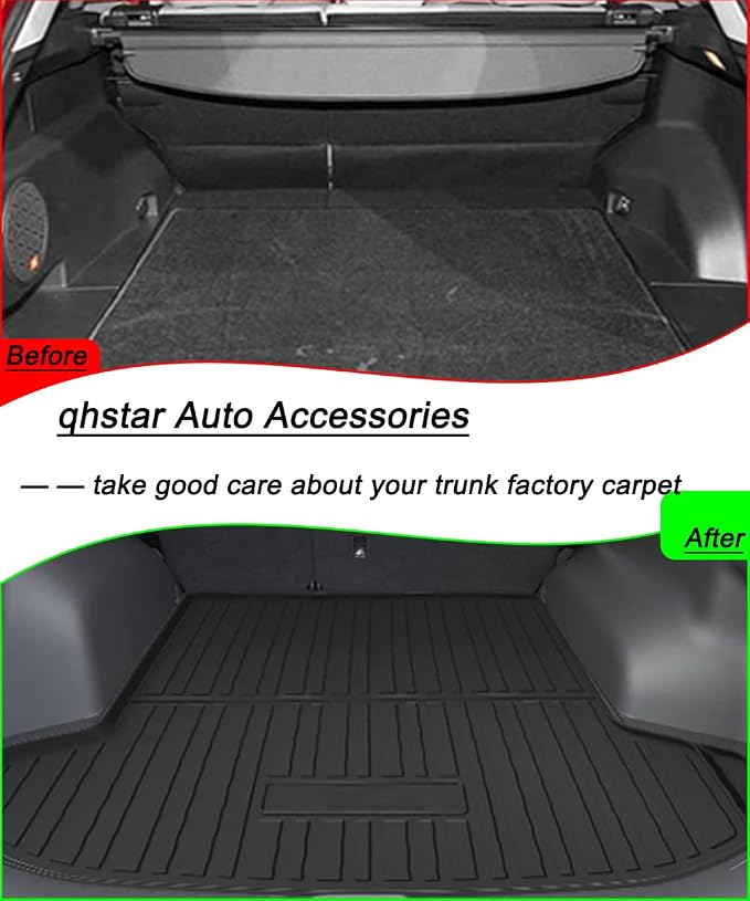 All Weather Rear Cargo Liners Trunk Tray Mats Custom Fit in Upper Deck - Image 2