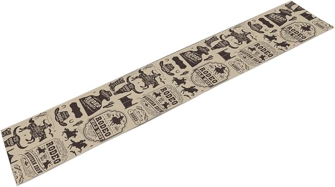 Western Cowboy Table Runner, Rustic Country Cowboy American Wild West Riding - Image 6