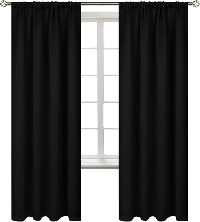 BGment Black Blackout Curtains for Bedroom 52 x 72 Inch Long by BGment