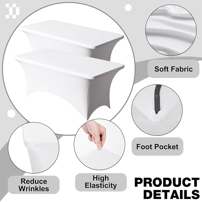 Trlyc 2 Pack 4FT Spandex Table Cloth - Image 3
