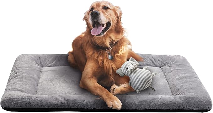Dog Beds Crate Pad for Medium/Large Dogs Fit Dog Crates, Washable & Anti-Slip by VERZEY