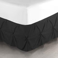 Nestl Black Bed Skirt Full Size, Pinch Pleat Full Bed Skirt, Hotel Quality by Nestl