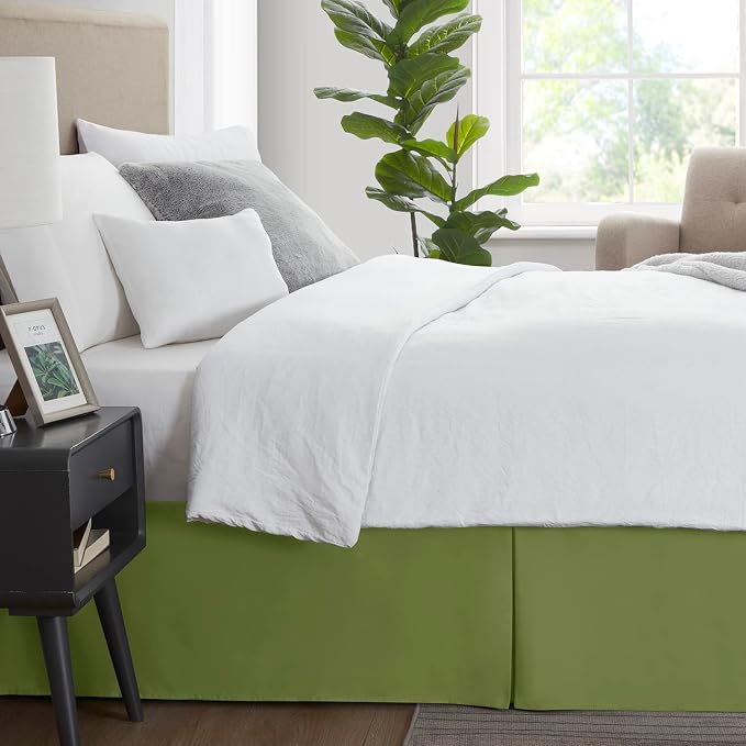 Nestl Calla Green Bed Skirt Cal King Size - Image 3