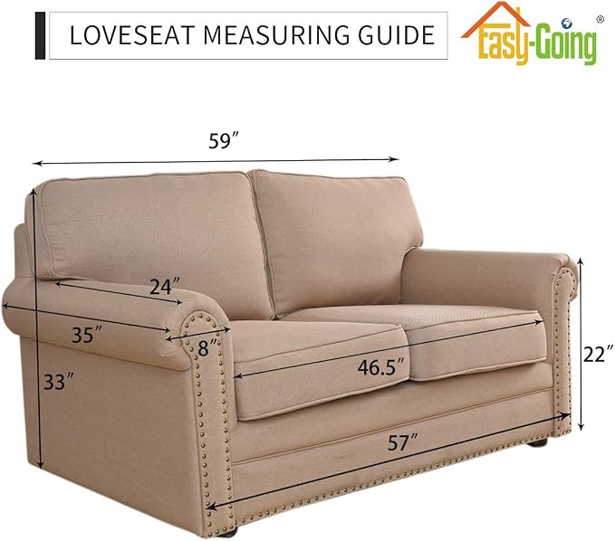 Easy-Going Stretch Loveseat Slipcover 1-Piece Sofa Cover Furniture Protector - Image 7