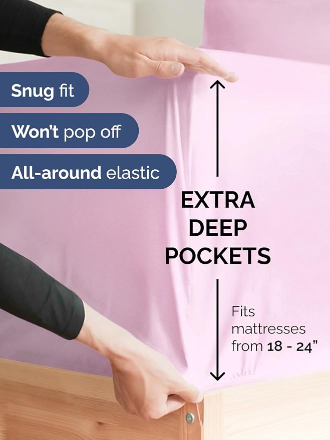 Extra Deep Twin Fitted Sheet - Image 2