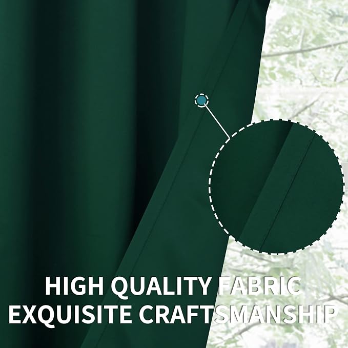 BGment Emerald Green Curtains 36 Inch Length - Image 6