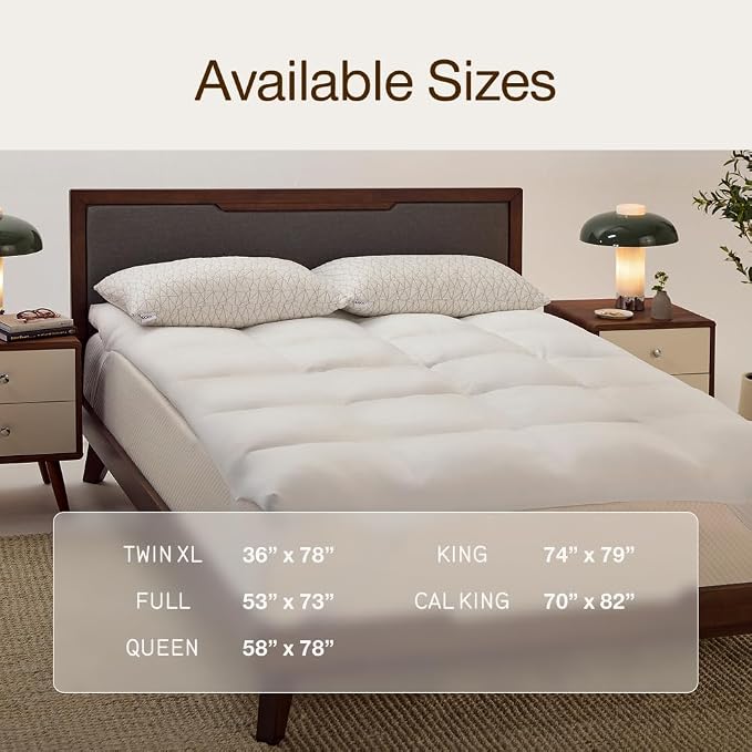 Coop Home Goods Essence Down Alternative Mattress Topper Twin, Plush 2-Inch - Image 9