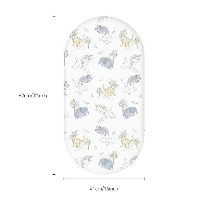 Gllquen Baby Bassinet Sheets Set 2-Pack, Breathable Cozy Bassinet Fitted Sheet - Image 9