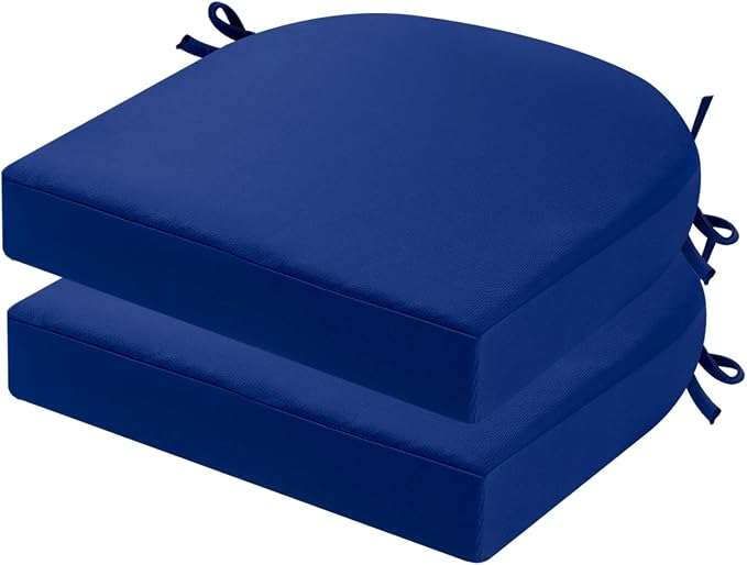 idee-home Outdoor Chair Cushions Set of 2, Thick 19" x 19" x 3" Outdoor Seat by idee-home