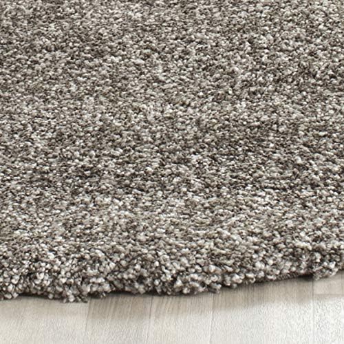 SAFAVIEH Milan Shag Collection 10' Round Grey SG180 Solid Non-Shedding Living - Image 4