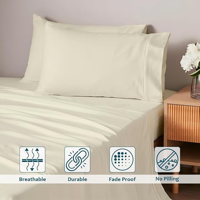 Shreem Linen XL Twin Sheets Set - Image 4