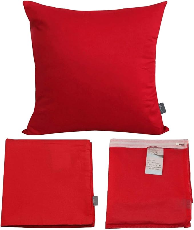 Thmyo 4-Pack 100% Cotton Comfortable Solid Decorative Throw Pillow Case Square - Image 7