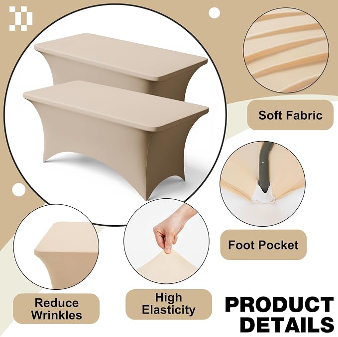 Trlyc 2 Pack 4FT Spandex Table Cloth - Image 3