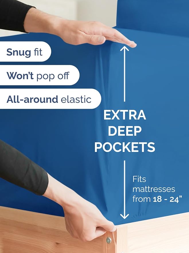 Extra Deep Full Fitted Sheet - Image 2