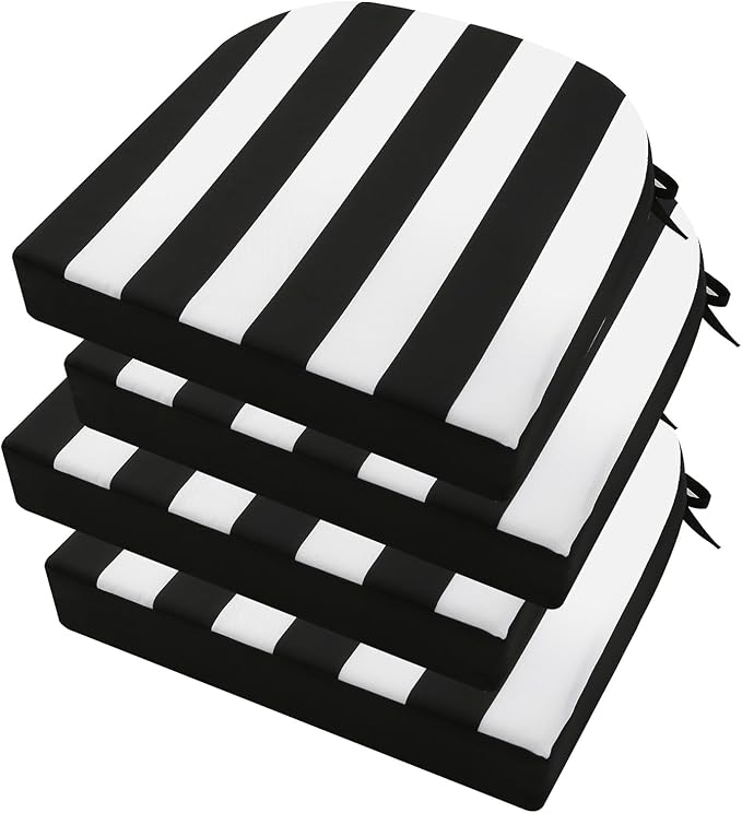 idee-home Outdoor Chair Cushions Set of 4, Thick 19" x 19" x 3" Outdoor Seat by idee-home
