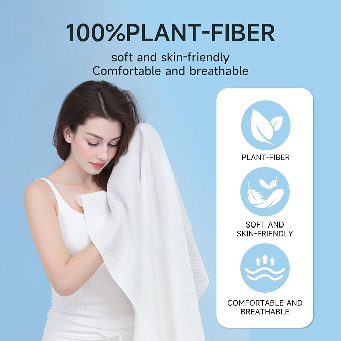 Disposable Bath Towels for Travel, Baby-Safe Disposable Towels Zero Fluorescent - Image 7