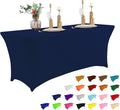 IVAPUPU 8FT Table Cloth for Rectangular Fitted Events Stretch Jean Blue Table by IVAPUPU