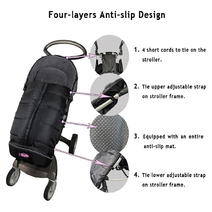 Anti-Kick Stroller Blanket, Toddler Stroller Universal Footmuff Cosy Toes Buggy - Image 6