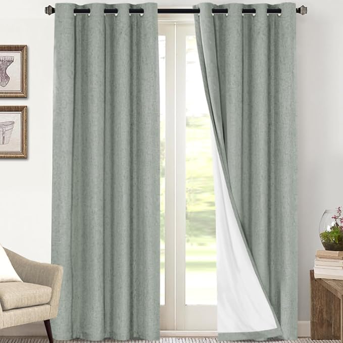 PrinceDeco Blackout Curtains 108 Inches Long 2 Panels Set by PrinceDeco