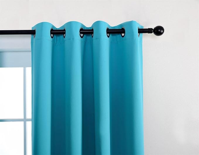 MIUCO Room Darkening Soild Grommet Window Blackout Curtains Panels - Image 6