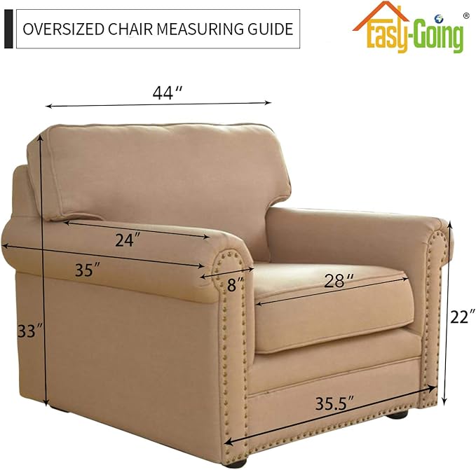 Easy-Going Stretch Oversized Chair Sofa Slipcover 1-Piece Couch Sofa Cover - Image 5