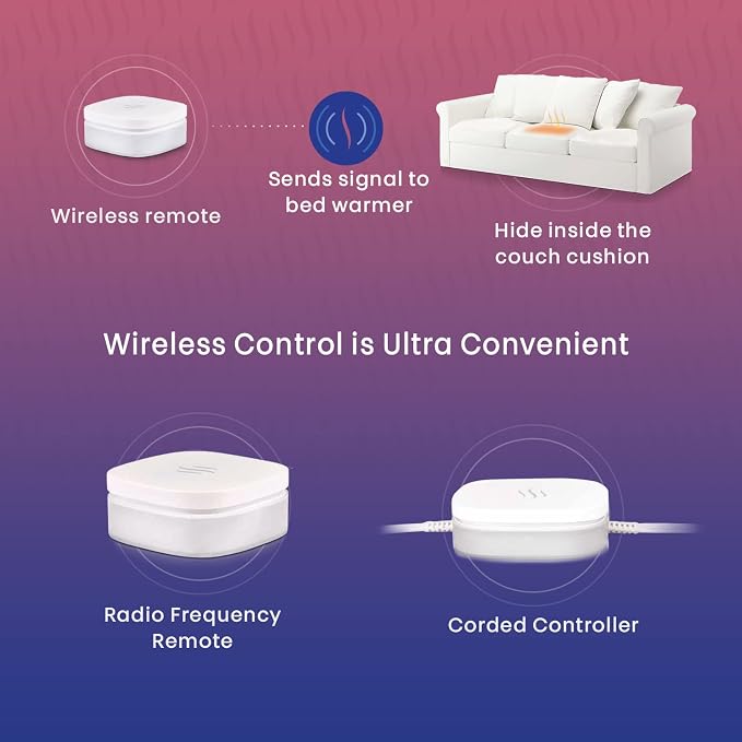 Hidden Heat Electric Couch Cushion Warmer by Spotwarm; Wireless RF Remote - Image 3
