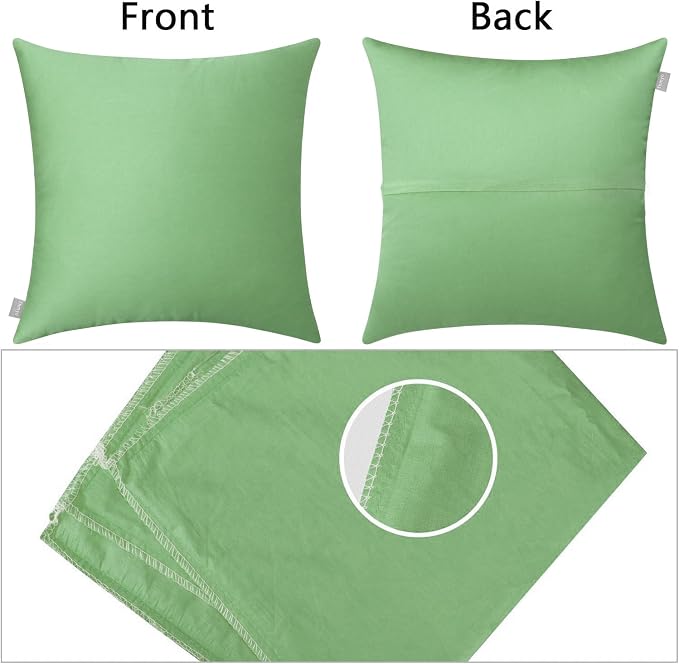 Thmyo 4-Pack 100% Cotton Comfortable Solid Decorative Throw Pillow Case - Image 7