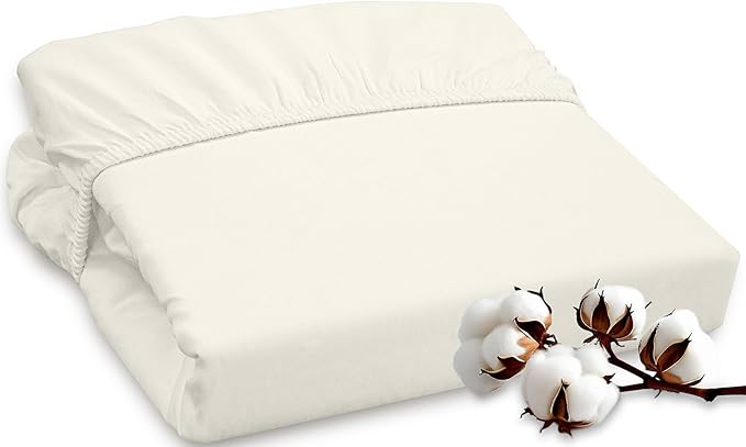 ROYALE LINENS 300 Thread Count 100% Long Staple Combed Cotton Fitted Sheet Full by ROYALELINENS
