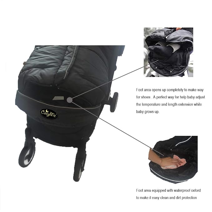 CozyMe Winter Stroller Blanket Evolution, Stroller Footmuff, 3-in-1 Waterproof - Image 5