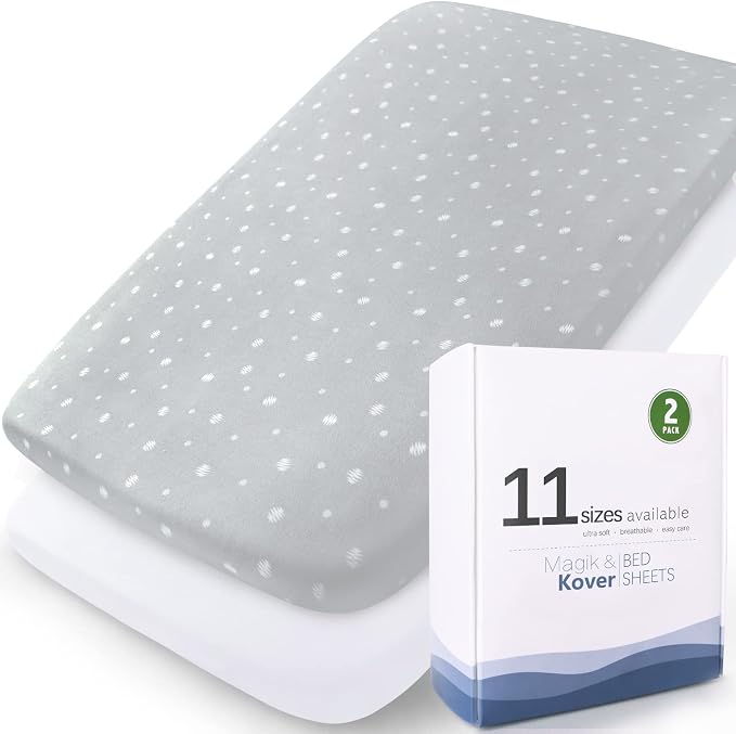 Bassinet Sheets 20" x 30" Fit for Graco Travel Lite Crib, My View 4 in 1 by Magik+%26+Kover