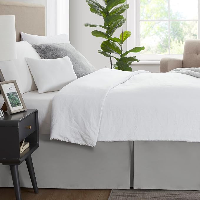 Nestl Silver Twin XL Bed Skirt - Image 3