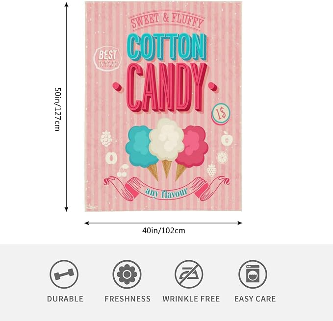 HGOD DESIGNS Candy Throw Blanket Sweet and Colorful Candy Pink Blanket Super - Image 2