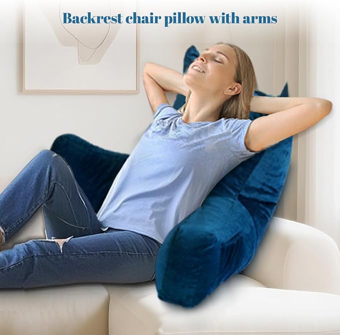 Neustern Reading Pillow for Sitting in Bed Adult, Back Pillow for Bed Shredded - Image 6