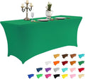 IVAPUPU 6FT Table Cloth for Rectangular Fitted Events Stretch Emerald Green by IVAPUPU