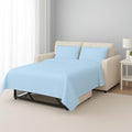 Sleeper Sofa Bed Sheet Set – Full Size, 100% Cotton, 338 Thread Count – 4-Piece by SHREEM+LINEN