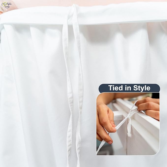 Cottington Lane Extra Long Ruffled College Dorm Bed Skirt 36 Inch Drop - Image 7