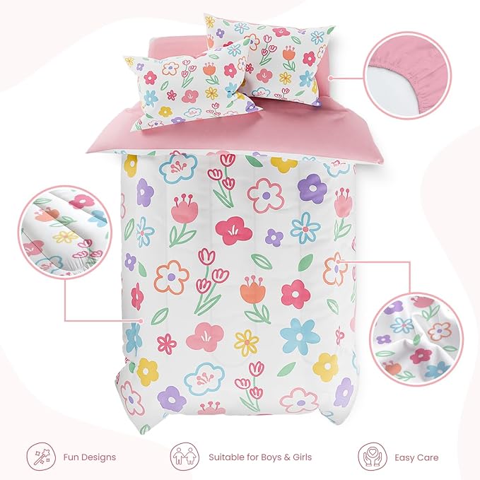 SANDJEST Floral Twin Bedding Sets - Image 2