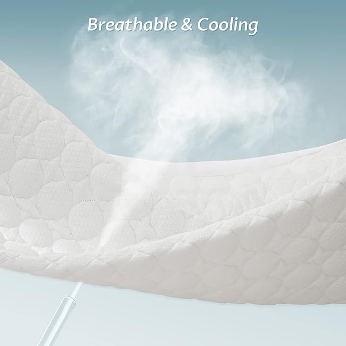 Queen Size Waterproof Mattress Protector Fitted Quilted Mattress Pad Cover - Image 4