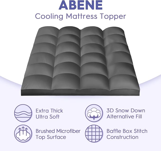 ABENE Mattress Topper Full for Back Pain Relief, Extra Thick Mattress Pad - Image 2